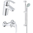 Grohe Eurosmart 123576 Комплект смесителей с душем смеситель для душа, раковины, душевой гарнитур