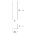 Armadi Art Vallessi 836-C glossy Пенал Vallessi 120*35*28,5cm Кашемир глянец