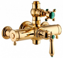 Гигиенический душ с термостатом настенный золото Nicolazzi Termostatico 4917OR1878+ комплект