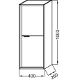 Шкаф-пенал Jacob Delafon Vivienne EB1510-N18-E52, 40 х 100 см, ручки хром, корпус белый меламин, фас