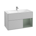 Villeroy Boch Finion F040GMGJ Тумба под раковину 996х498 мм (olive matt/light grey matt)