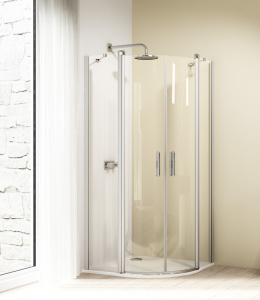 Душевой уголок Huppe Design elegance 8E1702, 90 х 90 см, стекло прозрачное