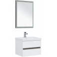 Мебель для ванной Aquanet Беркли 60 белый/дуброшелье (зеркало дуб рошелье)