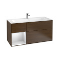 Villeroy Boch Finion F060MTGN Тумба под раковину 1196х498 мм (white matt/walnut veneer)