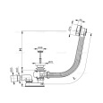 Слив-перелив для ванны AlcaPlast A51B автомат комплект белый