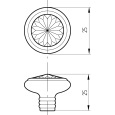 Migliore Ravenna 31400 Ручка-кнопка D31 мм золото с кристаллами