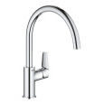 Смеситель для кухонной мойки GROHE Start Edge QuickFix  (30529001) с высоким C-образным изливом, хро