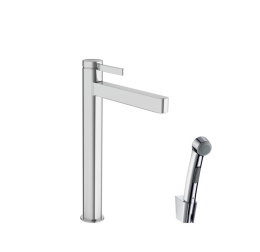 Смеситель для раковины Hansgrohe Finoris 76220000, с гигиеническим душем и донным клапаном Push-Open