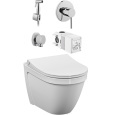 Комплект унитаза Vitra S 50 5956B003-0101 с гигиеническим душем Vitra Minimax S A49218EXP с сиденьем