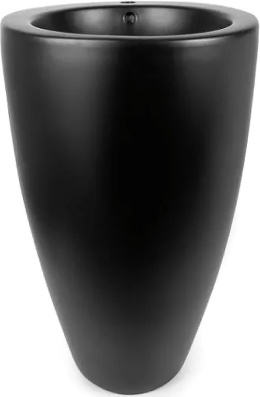 SantiLine SL-4004MB Раковина керамическая напольная (моноблок) чёрная матовая