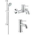 Grohe BauClassic 124404 Комплект смесителей с душем смеситель для ванны, раковины, душевой гарнитур