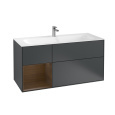 Villeroy Boch Finion F060GNHG Тумба под раковину 1196х498 мм (walnut veneer/midnight blue matt)