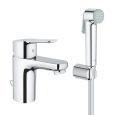 Смеситель для раковины Grohe BauEdge 23757000 с душем с минибиде лейкой