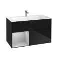 Villeroy Boch Finion F030GJPH Тумба под раковину 996х498 мм (light grey matt/glossy black)