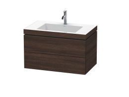 Тумба с раковиной 80 см Duravit L-Cube LC6927O5353, коричневый