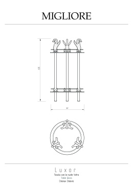 Migliore Luxor 26149 Столик H57xD40 см., стекло золото