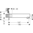 Hansgrohe Axor Steel 35412800 Излив для наполнения ванны (нерж.сталь)