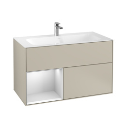 Villeroy Boch Finion G030MTHH Тумба под раковину 996х498 мм (white matt/sand matt)