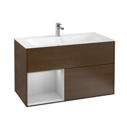 Villeroy Boch Finion G030GJGN Тумба под раковину 996х498 мм (light grey matt/walnut veneer)