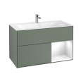 Villeroy Boch Finion G040GFGM Тумба под раковину 996х498 мм (glossy white/olive matt)