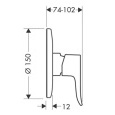 Смеситель для душа Hansgrohe Metris (31686000) хром