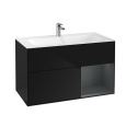 Villeroy Boch Finion G040HGPH Тумба под раковину 996х498 мм (midnight blue matt/glossy black) 1