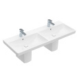 Раковина двойная для ванной 120 см Villeroy&Boch Avento (4A23CKRW) белый камень