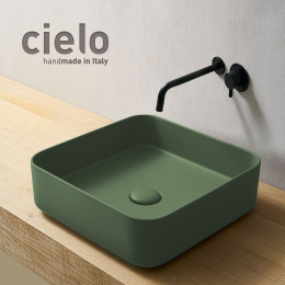 Ceramica CIELO Shui Comfort SHCOLAQ40 AG - Раковина накладная на столешницу 40 * 40 см (Agave)