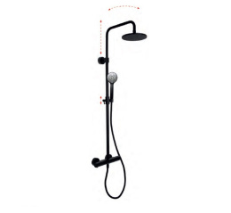 Душевая стойка Fima Carlo Frattini Shower column (F4285/R259NS) черный, матовый