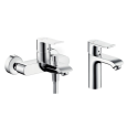 Комплект смесителей Hansgrohe Metris (31480000/31080000) серый