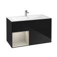 Villeroy Boch Finion G030HHPH Тумба под раковину 996х498 мм (sand matt/glossy black)