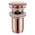 Донный клапан ABBER AF0010RG с переливом, клик-клак, розовое золото