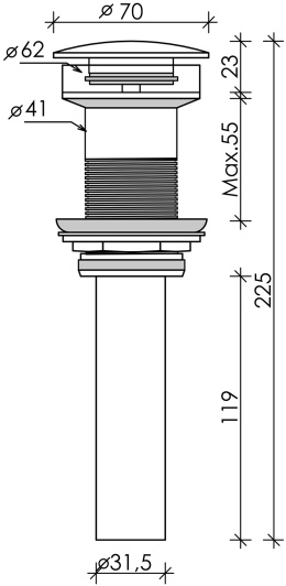 Донный клапан Ceramica Nova (CN2000MDH)