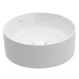 Раковина накладная 40 см Villeroy&Boch Collaro (4A1840RW) белый камень