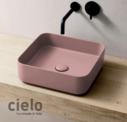 Ceramica CIELO Shui Comfort SHCOLAQ40 CP - Раковина накладная на столешницу 40 * 40 см (Cipria)