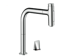 Смеситель для кухни Hansgrohe Metris Select M71 (73818340) шлифованный черный хром