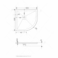 Душевой поддон RGW Stone Tray 16153100-01K полукруглый