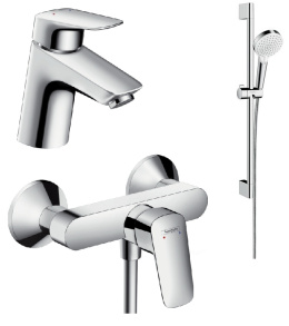 Комплект смесителей Hansgrohe Logis (71070000/71600000/26532400) хром