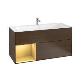 Villeroy Boch Finion F060HFGN Тумба под раковину 1196х498 мм (gold matt/walnut veneer)