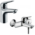 Комплект смесителей Hansgrohe Novus (71030000/71040000) хром