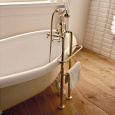 Смеситель Sbordoni Antica AN116cBT для ванны, напольный h680 мм с ручным душем, матовая бронза