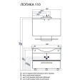 Тумба под умывальник Акватон - ЛОГИКА 110 лен 1A103501LOD60