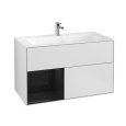 Villeroy Boch Finion G030PHMT Тумба под раковину 996х498 мм (glossy black/white matt)