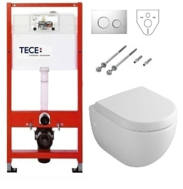 Инсталляция Tece с унитазом Villeroy&Boch Subway 6600 1001, сиденье микролифт