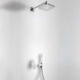 Комплект душевой со встраиваемым смесителем, ручным и верхним душем из стены Tres LOFT 20018002BL, б