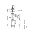 Сифон к ум-ку A410P, d=32, с подводкой и нерж. реш