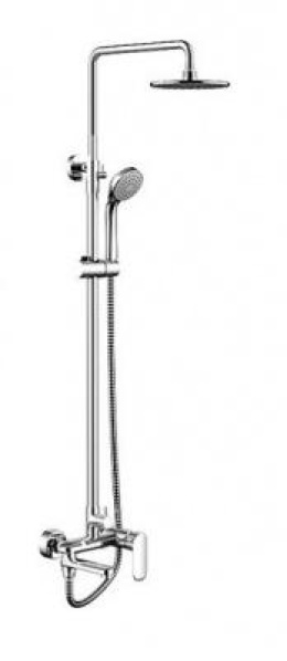 Душевая стойка со смесителем для ванны и поворотный изливом Bravat Opal F6125183CP-A1-RUS
