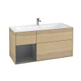 Villeroy Boch Finion F060GKPC Тумба под раковину 1196х498 мм (anthracite matt/oak veneer)