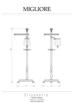 Migliore Elisabetta 17047 Стойка для шампанского H105xP31xL45 см, хром