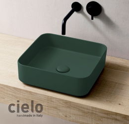 Ceramica CIELO Shui Comfort SHCOLAQ40 MU - Раковина накладная на столешницу 40 * 40 см (Muschio)